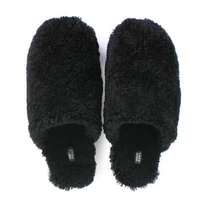 Rosa Mosa pantoffle black shearling dark wooden clog adult shoe man woman